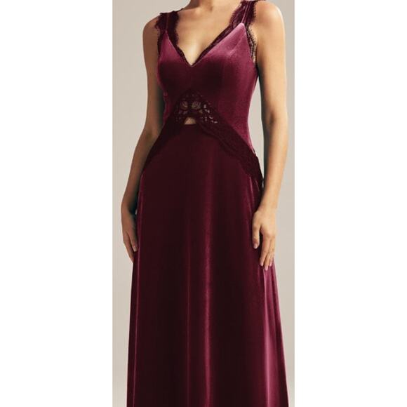 AW BRIDAL 18 2X plus burgundy Natasha evening gala formal party maxi dress B83 - Picture 1 of 9